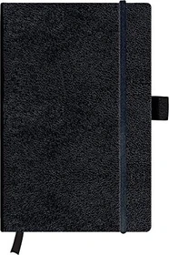 Herlitz Classic Notizbuch, A5, liniert, Kunstleder-Cover, schwarz, 96 Blatt