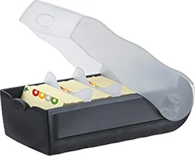 HAN Croco Karteibox, A7, transparent/transparent, inkl. 100 Karteikarten