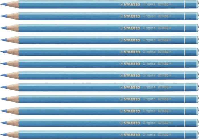 STABILO Original Buntstift cyan, 12er-Pack