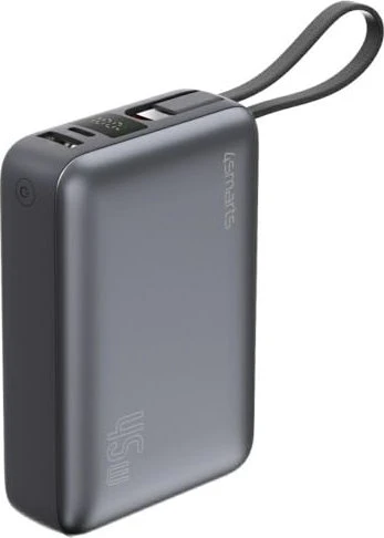 4smarts Enterprise Compact mit integriertem USB-C Kabel 20000mAh 45W grau