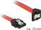 DeLOCK SATA 6Gb/s Kabel rot 0.1m, unten gewinkelt Vorschaubild