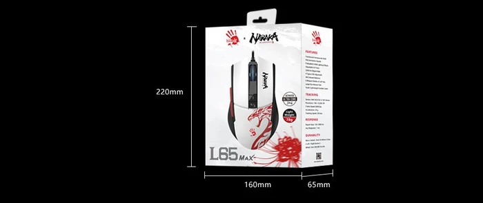 A4Tech Bloody L65 MAX RGB Gaming Mouse, Naraka Bladepoint, USB