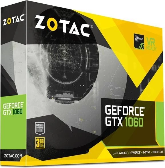 Zotac GeForce GTX 1060 Mini, 3GB GDDR5, DVI, HDMI, 3x DP