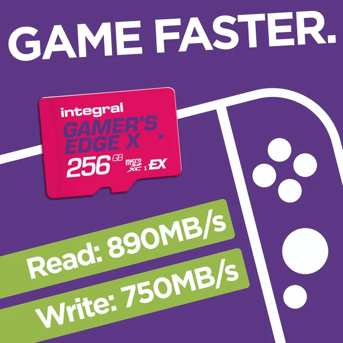 Integral Gamer's Edge X R890/W750 256GB, UHS-I U3, A2, Class 10, SD Express EX I