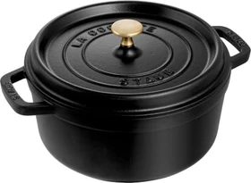 Zwilling Staub Cocotte Schmortopf rund 24cm 3.8l schwarz
