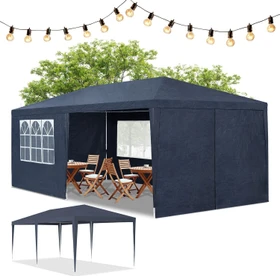 Juskys Partyzelt Pavillon 3x6m blau