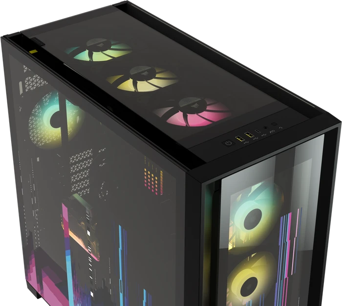 Corsair iCue 5000X RGB Signature Series Glitch, schwarz, Glasfenster