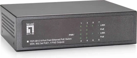 LevelOne FEP Desktop Switch, 8x RJ-45, 85W PoE+ (FEP-0812W90)