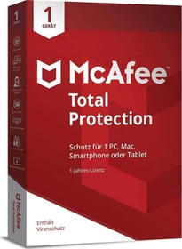 McAfee Total Protection, 1 User, 1 Jahr, PKC (multilingual) (Multi-Device) (MTP21MNR1RAAT)