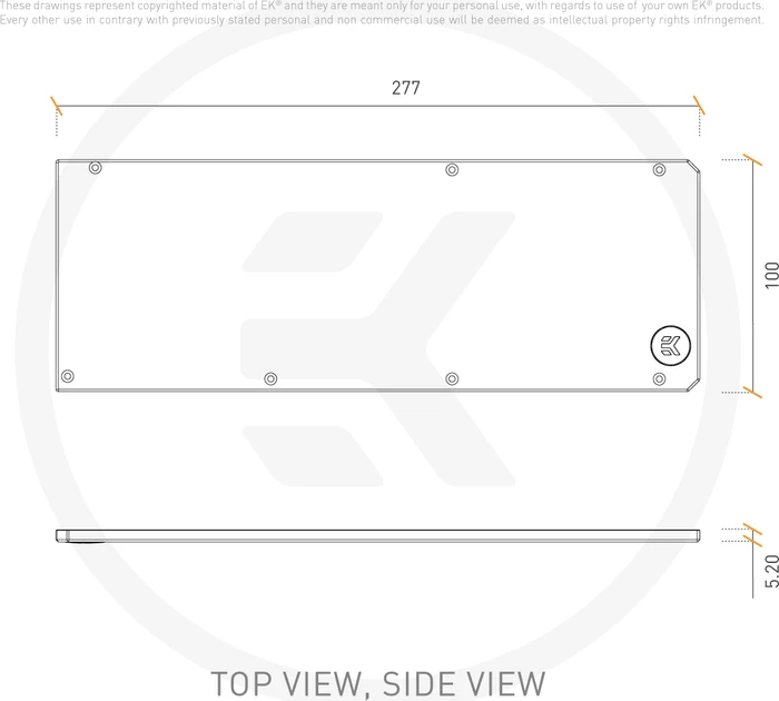 EK Water Blocks Quantum Line EK-Quantum Vector XC3 RTX 3070 Backplate Nickel