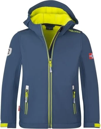 Trollkids Trollfjord Funktionsjacke mystic blue/orange (Junior)