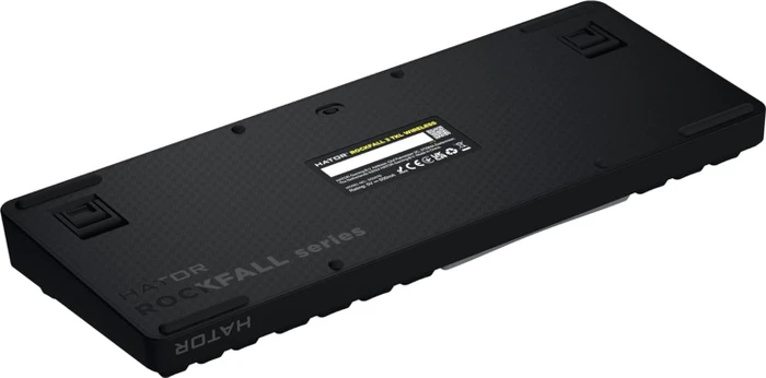Hator Rockfall 3 TKL Wireless, PBT, weiß/schwarz, LEDs RGB, Aurum Lemon, USB/Bluetooth, DE