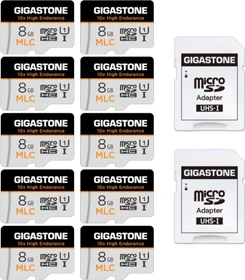 Gigastone 10x High Endurance R85/W15 8GB Kit, UHS-I U1, Class 10, 10er-Pack