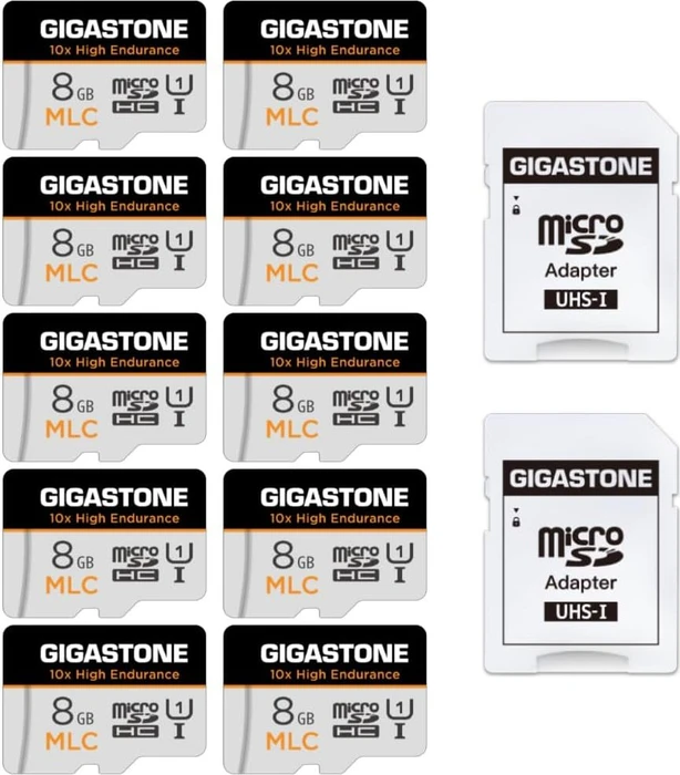 Gigastone 10x High Endurance R85/W15 8GB Kit, UHS-I U1, Class 10, 10er-Pack