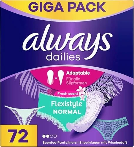 Always Daily Flexistyle normal fresh scent, 72 Stück