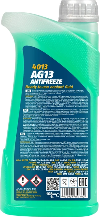 Mannol Antifreeze AG13 -40 °C Hightec 1l