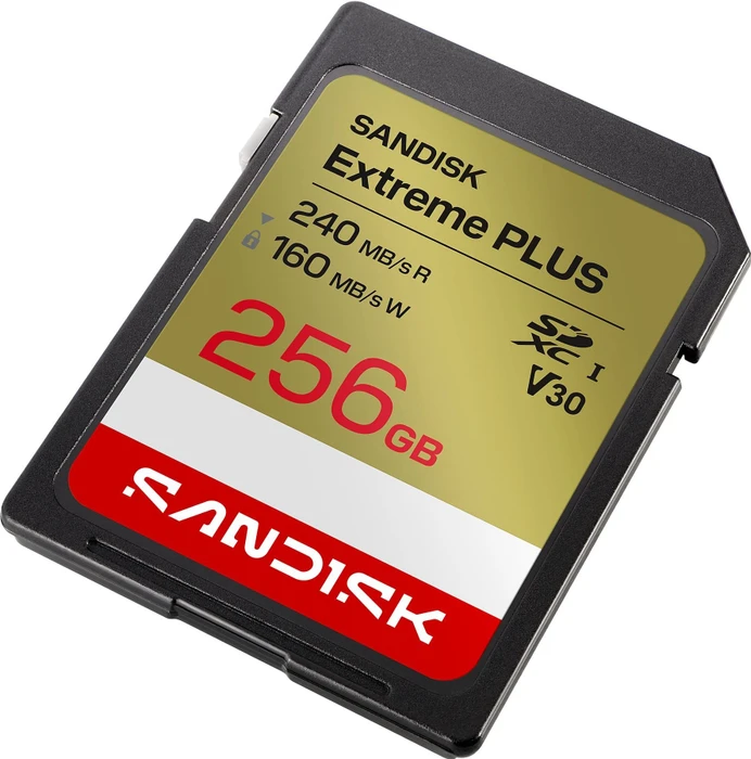 SanDisk Extreme PLUS R240/W160 256GB, UHS-I U3, Class 10