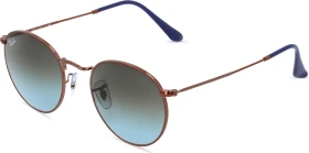 Ray-Ban RB3447 Round Metal 50mm polished bronze-copper/blue-brown gradient