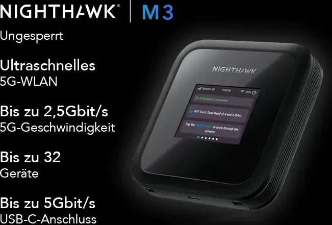 Netgear Nighthawk M3, 5G, AX3600