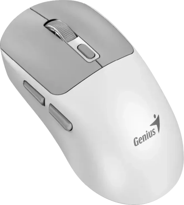Genius NX-8260S BT Wireless Fast-Charging Rechargeable Silent Mouse, weiß, USB/Bluetooth
