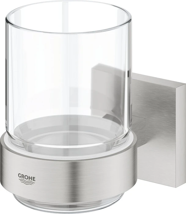 Grohe Start Cube Zahnputzbecher mit Halter supersteel