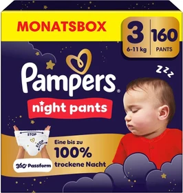 Pampers Baby-Dry night pants Gr.3 Einwegwindel, 6-11kg, 160 Stück