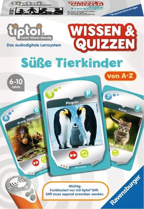 Ravensburger tiptoi Spiel: Wissen & Quizzen: Süße Tierkinder