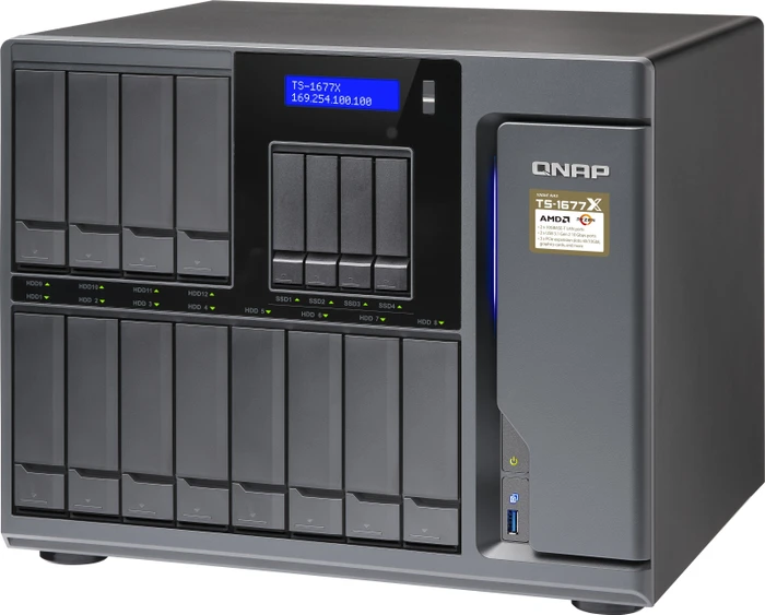 QNAP Turbo Station TS-1677X-1700-64G, 64GB RAM, 2x RJ-45 10GBase-T, 4x RJ-45 1000Base-T