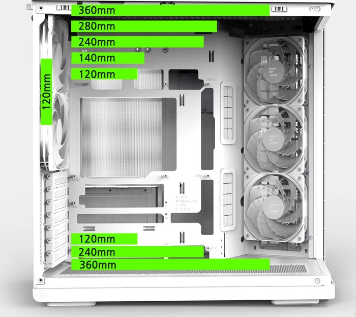 Zalman P60 White, Glasfenster