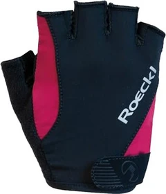 Roeckl Basel Fahrradhandschuhe schwarz/himbeere
