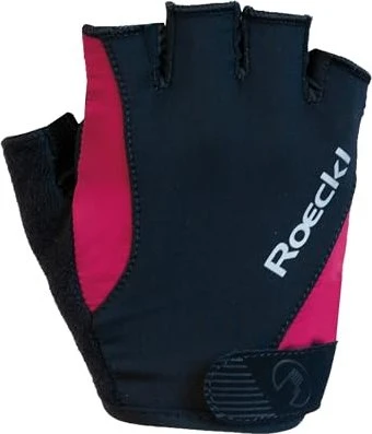 Roeckl Basel Fahrradhandschuhe schwarz/himbeere