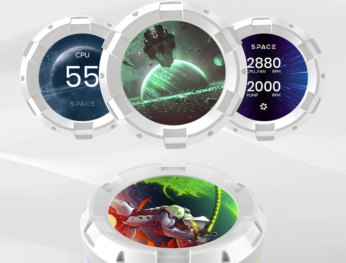 ID-Cooling Space LCD SL240 White