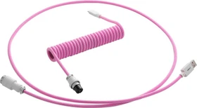 CableMod Pro Coiled Keyboard Cable USB Micro-B auf USB-A, Tastaturkabel (Spiral-Textilkabel), 1.5m, Strawberry Cream