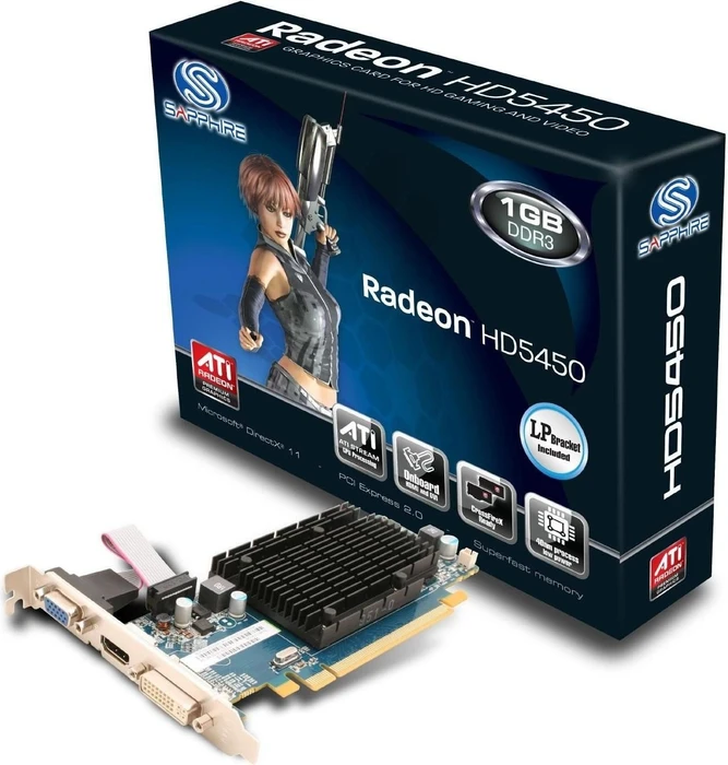 Sapphire Radeon HD 5450, 1GB DDR3, VGA, DVI, HDMI, lite retail