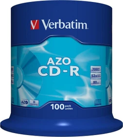 Verbatim Azo Crystal CD-R 80min/700MB, 52x, 100er Spindel