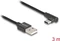 DeLOCK Adapterkabel, USB 2.0, 480Mb/s, USB-C [Stecker] auf USB-A [Stecker], gewinkelt, schwarz, 3m Vorschaubild