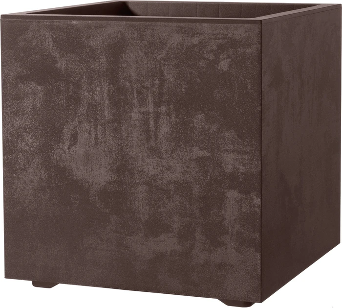 Deroma Millennium Cube Blumentopf 39x39cm braun