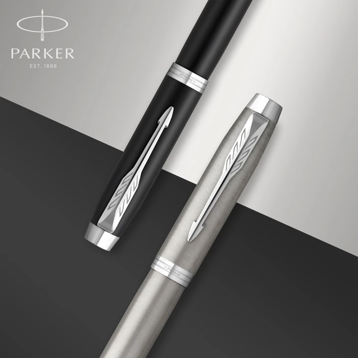Parker IM matte black lacquer/chrome trim, rechte Hand, mittel, Geschenkbox