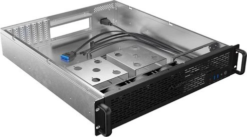 Lanberg Servergehäuse 520/12, schwarz, 2HE, ATX