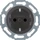 Berker Serie 1930/Glas/Palazzo SCHUKO Steckdose, schwarz glänzend (475501)