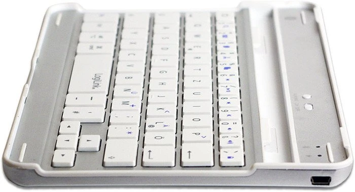 LogiLink Bluetooth Tastatur für iPad mini, weiß, DE