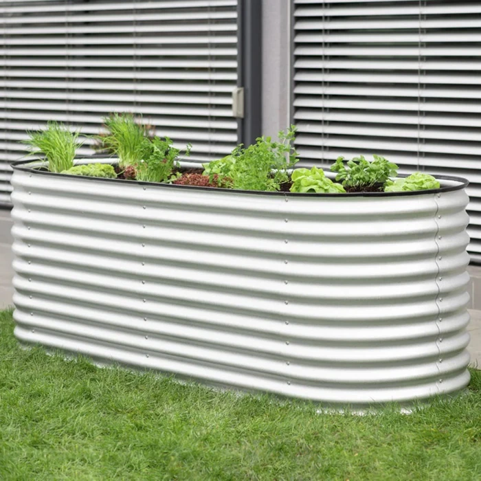Westmann Grow Faster Hochbeet oval 240x80cm silber