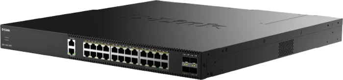 D-Link DXS-1250 Rackmount 10G Smart Switch, 24x RJ-45, 4x SFP28, 470W PoE++