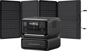 EcoFlow River 3 Plus Solargenerator schwarz + 1x Zusatzbatterie 300 Erweiterungsakku, 572Wh