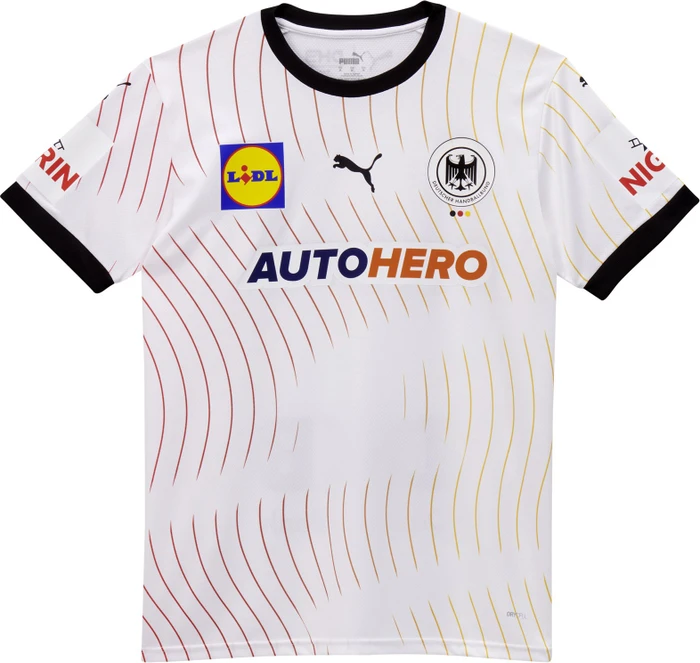 Puma DHB Trikot kurzarm weiß/schwarz (Junior)