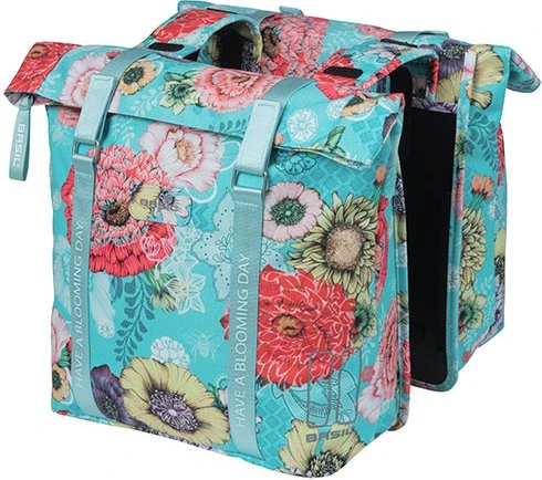 Basil Bloom Field MIK Doppeltasche Gepäcktasche blau