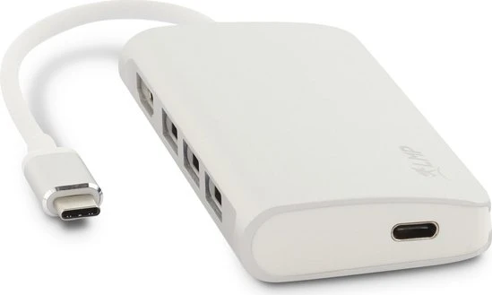 LMP USB-C Video Hub, 5-Port, USB-C 3.0 [Stecker], silber