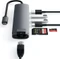 Satechi USB-C Slim Multi-Port with Ethernet Adapter, Space Gray, Dual-Slot-Cardreader, USB-C 3.0 [Stecker] Vorschaubild