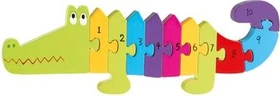Nici Orange Tree Toys Zahlenpuzzle Krokodil