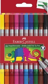 Faber-Castell Doppelender Filzstift sortiert, 10er-Set, Etui